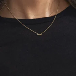 LUCK recycled necklace gold-plated