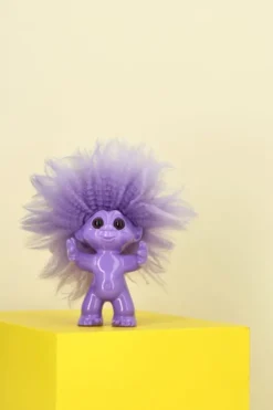 Lykketrold, lilla, 9 cm
