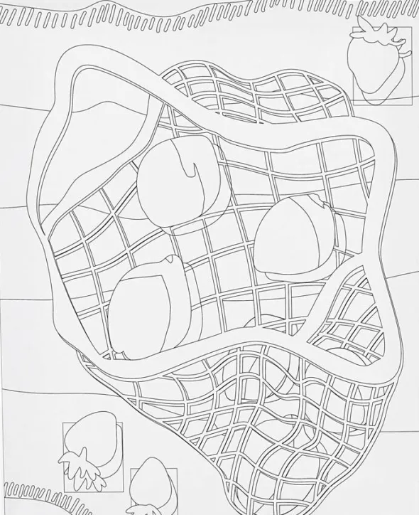 Malerlærred med print, Citrusfrugter, str. 24x30 cm.