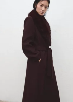 Manteco wool coat with fur collar