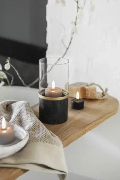 Marble lantern, Galaxy black, 8x17,1 cm