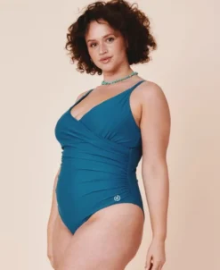Medewi draperet badedragt - Teal