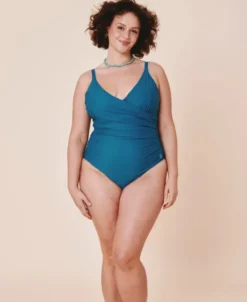 Medewi draperet badedragt - Teal