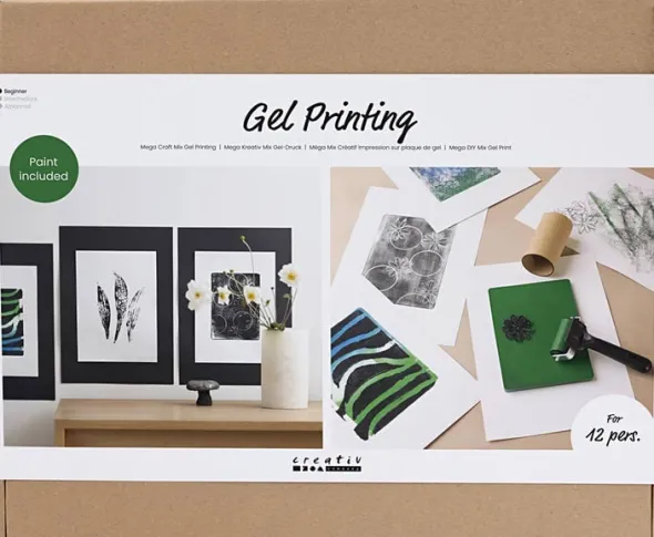 Mega DIY Mix Gel Print, Farvede prints