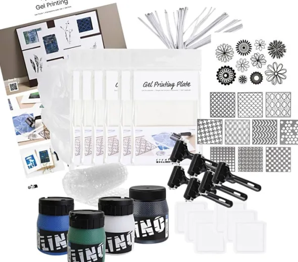 Mega DIY Mix Gel Print, Farvede prints