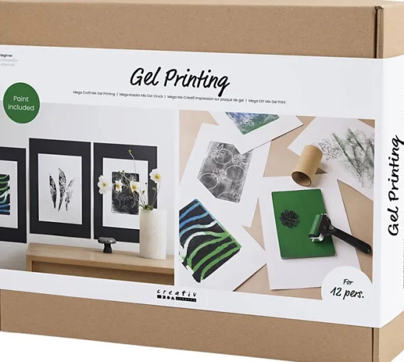 Mega DIY Mix Gel Print, Farvede prints