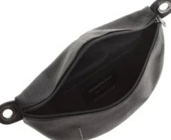 MELLOW LEATHER BUM BAG / NERO