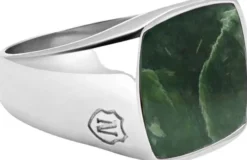Men's Silver Signet Ring with African Turquoise