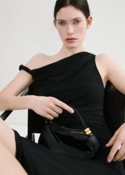 Metallic detail handbag