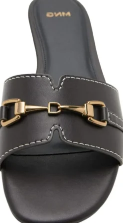 Metallic detail strap sandal