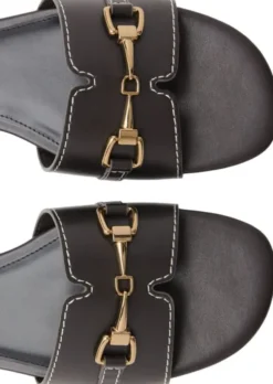 Metallic detail strap sandal
