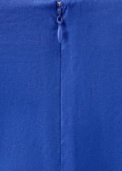Midi skirt in a linen-cotton blend