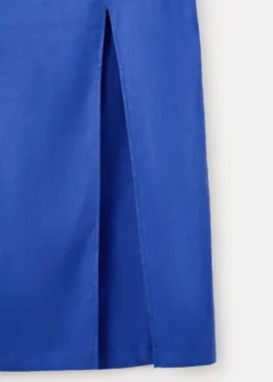 Midi skirt in a linen-cotton blend
