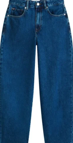 Mid Rise Tapered Barrel Leg Jeans