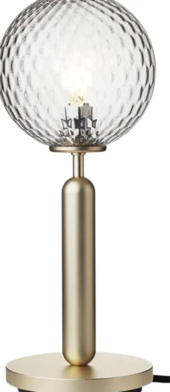 Miira Table, brass / optic clear