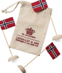 Mini bordflag med Norske flag