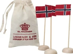 Mini bordflag med Norske flag