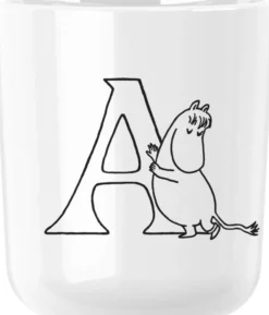 Moomin ABC mugg - A 0.2 l. Moomin white