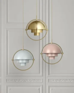 Multi-Lite Pendant (Base: Brass, Shade: White Semi Matt)