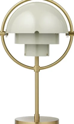 Multi-Lite Portable Lamp, EU (Base: Brass, Shade: Pastel Gray)