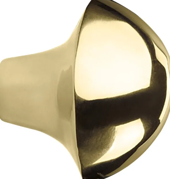 mushroom hook - brass