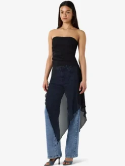 NMISABEL S/L CHIFFON BANDEAU TOP