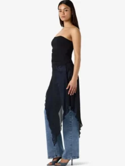 NMISABEL S/L CHIFFON BANDEAU TOP