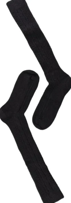 Note Wool Cable Knee High