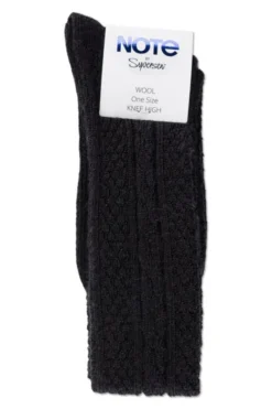 Note Wool Cable Knee High