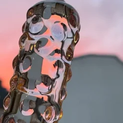 Nubby glass dildo