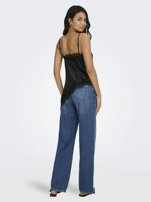 ONLBELLA STRAP SATIN LACE TOP WVN E
