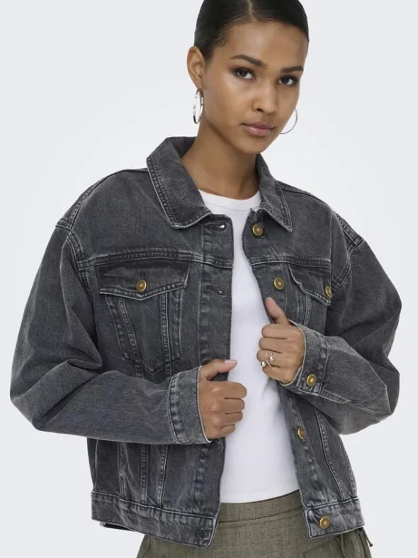 ONLHARPER LS BOXY DNM JKT SIK
