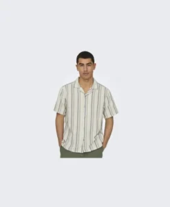 ONSTREV LIFE REG STRIPE SS SHIRT NO