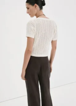 Openwork knit cardigan
