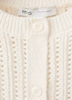Openwork knit cardigan