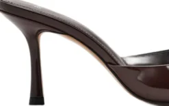 Patent leather high-heeled sandals