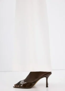 Patent leather high-heeled sandals