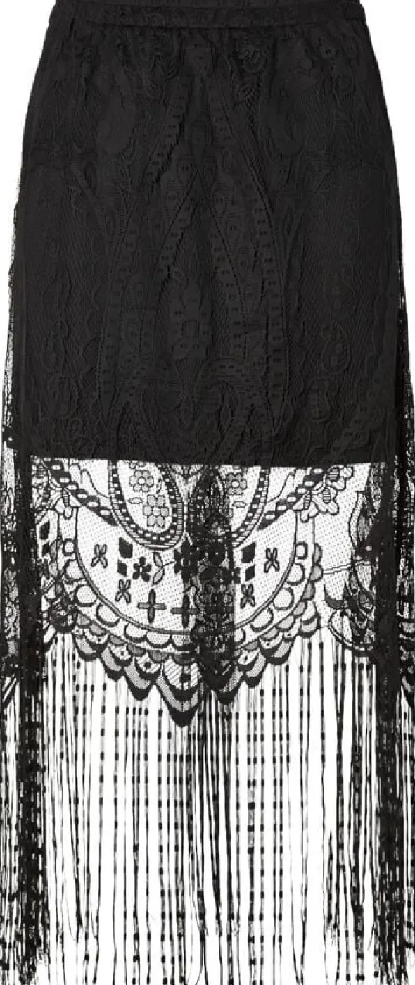 PCCLAIR HW ANKLE LACE TASSELS SKIRT