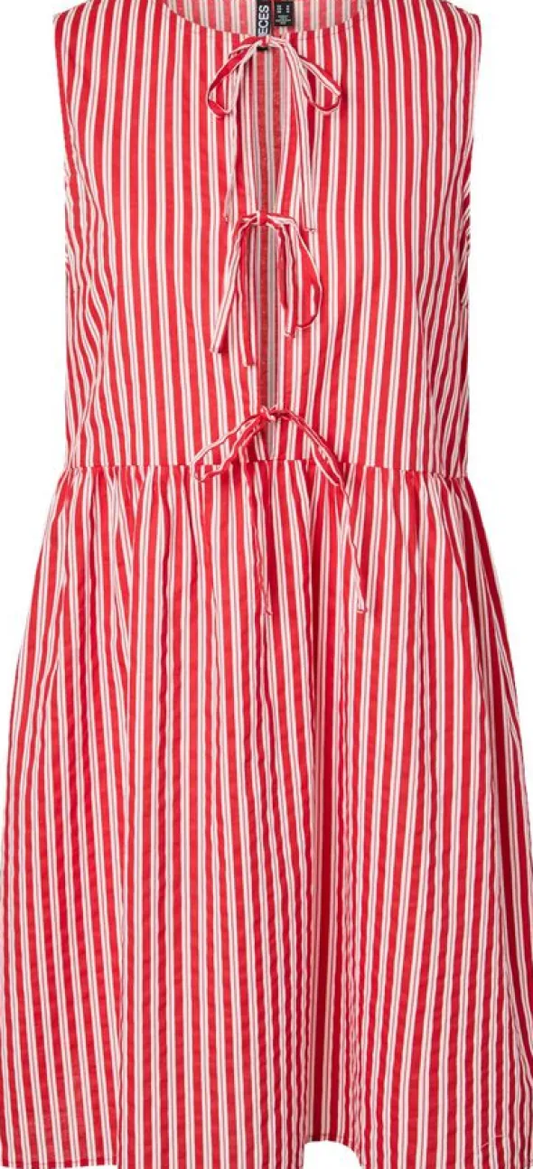 PCJOLLY SL TIE SHORT DRESS WVN NOOS