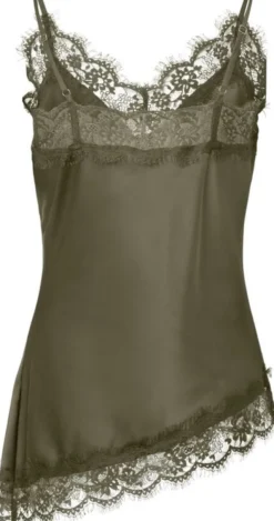 PCNOMI STRAP SATIN LACE TOP WVN