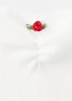 Pink embroidered cotton top
