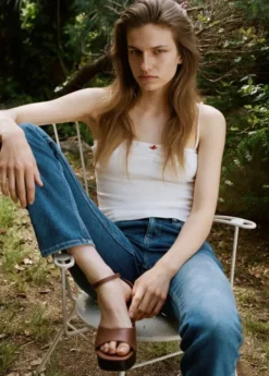 Pink embroidered cotton top