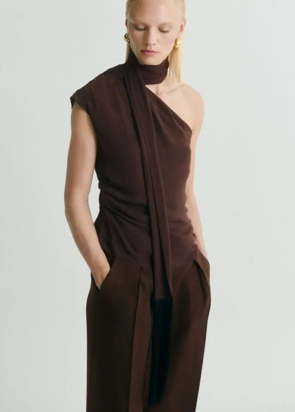 Pleat detail trousers