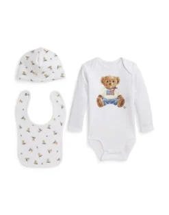 Polo Bear Cotton 3-Piece Gift Set