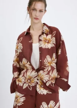 Printed lyocell shirt