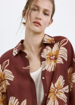 Printed lyocell shirt
