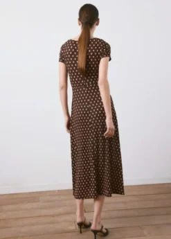 Printed midi-dress