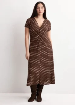 Printed midi-dress