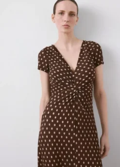 Printed midi-dress