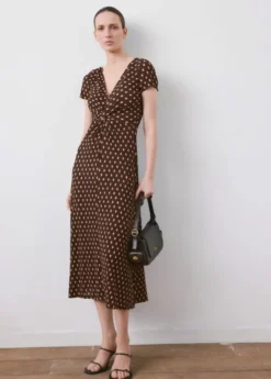Printed midi-dress